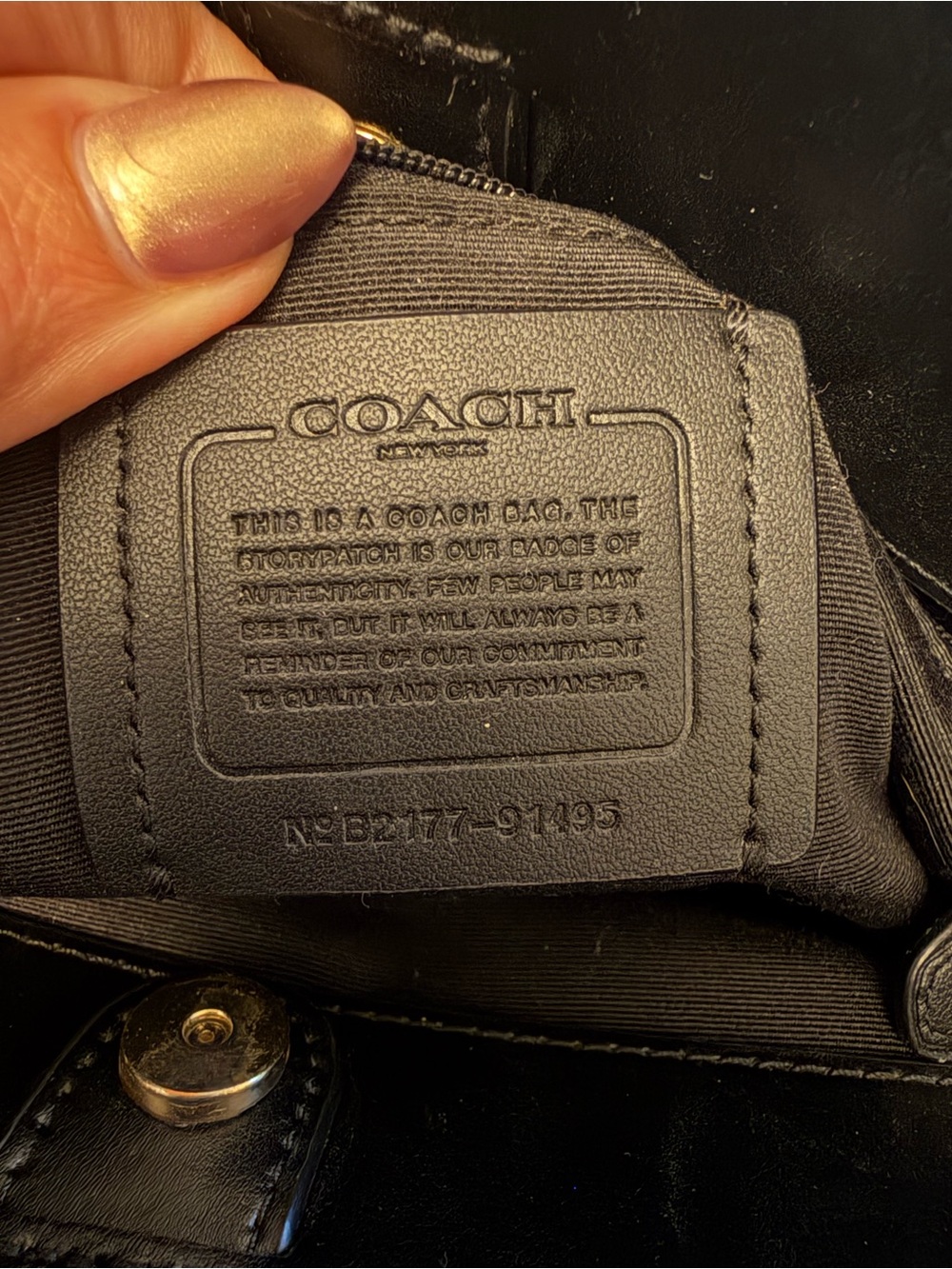 Coach Lillie Carryall Signature Canvas Brown Black Satchel Handbag 91495 - Picture 11 of 11